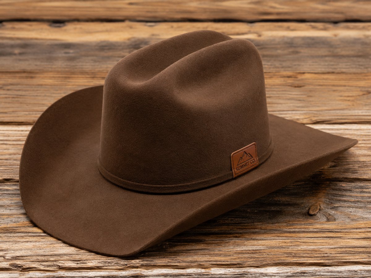 Custom branded wool felt cowboy hat