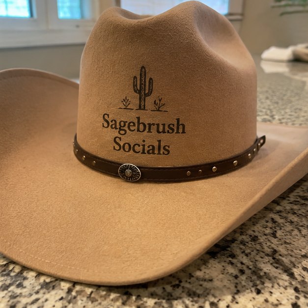 Cowboy hats with logo — customer photo
