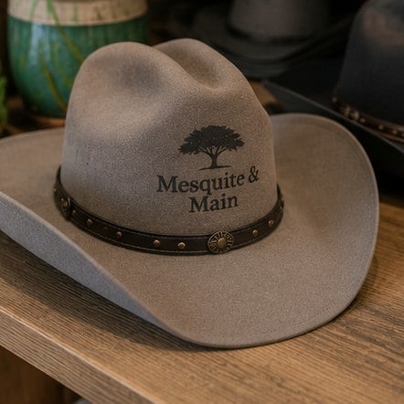 Custom cowboy hats for small business merchandise