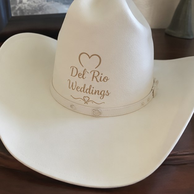 Personalized cowboy hats — customer photo